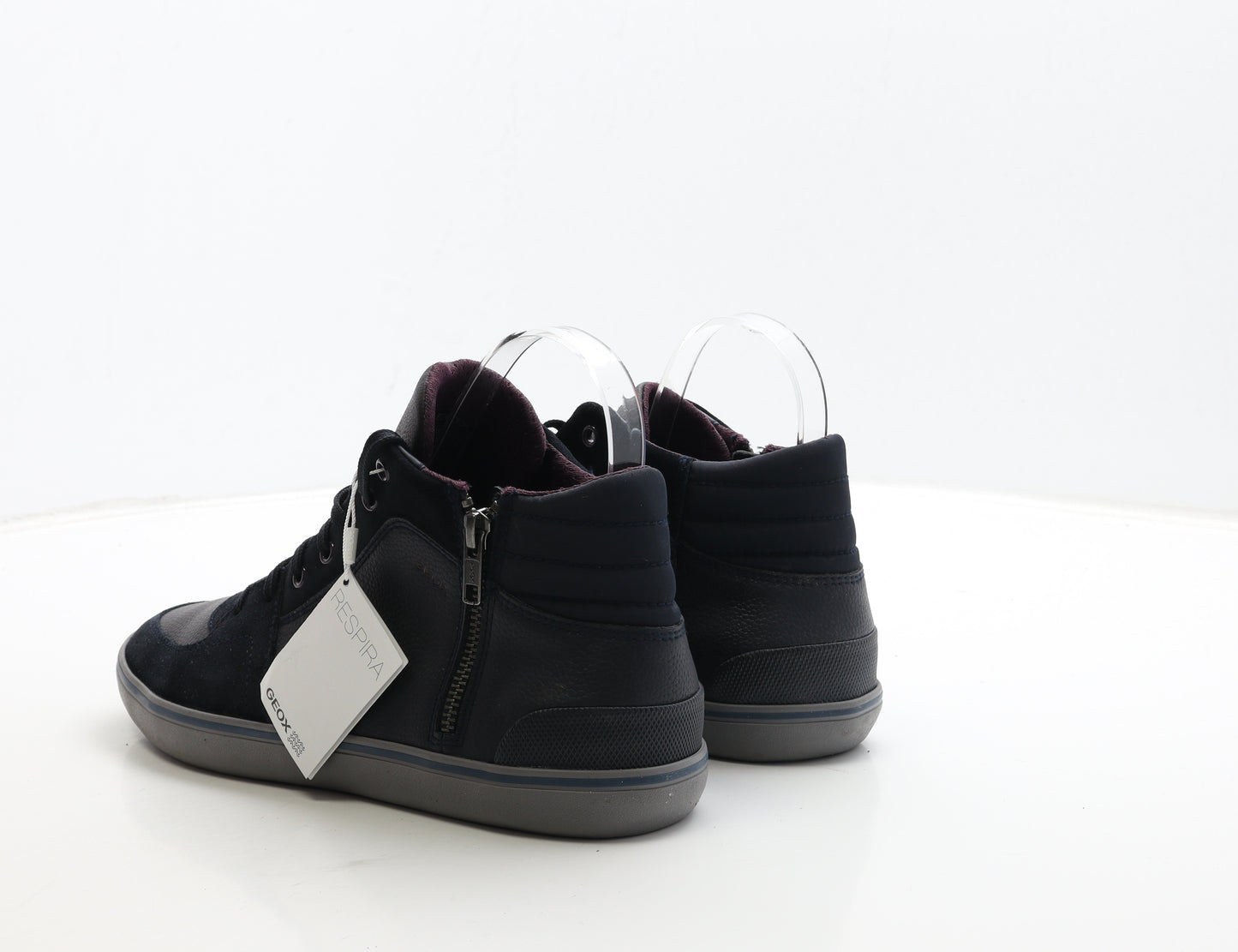 Geox Mens Black Leather Trainer UK 8 42