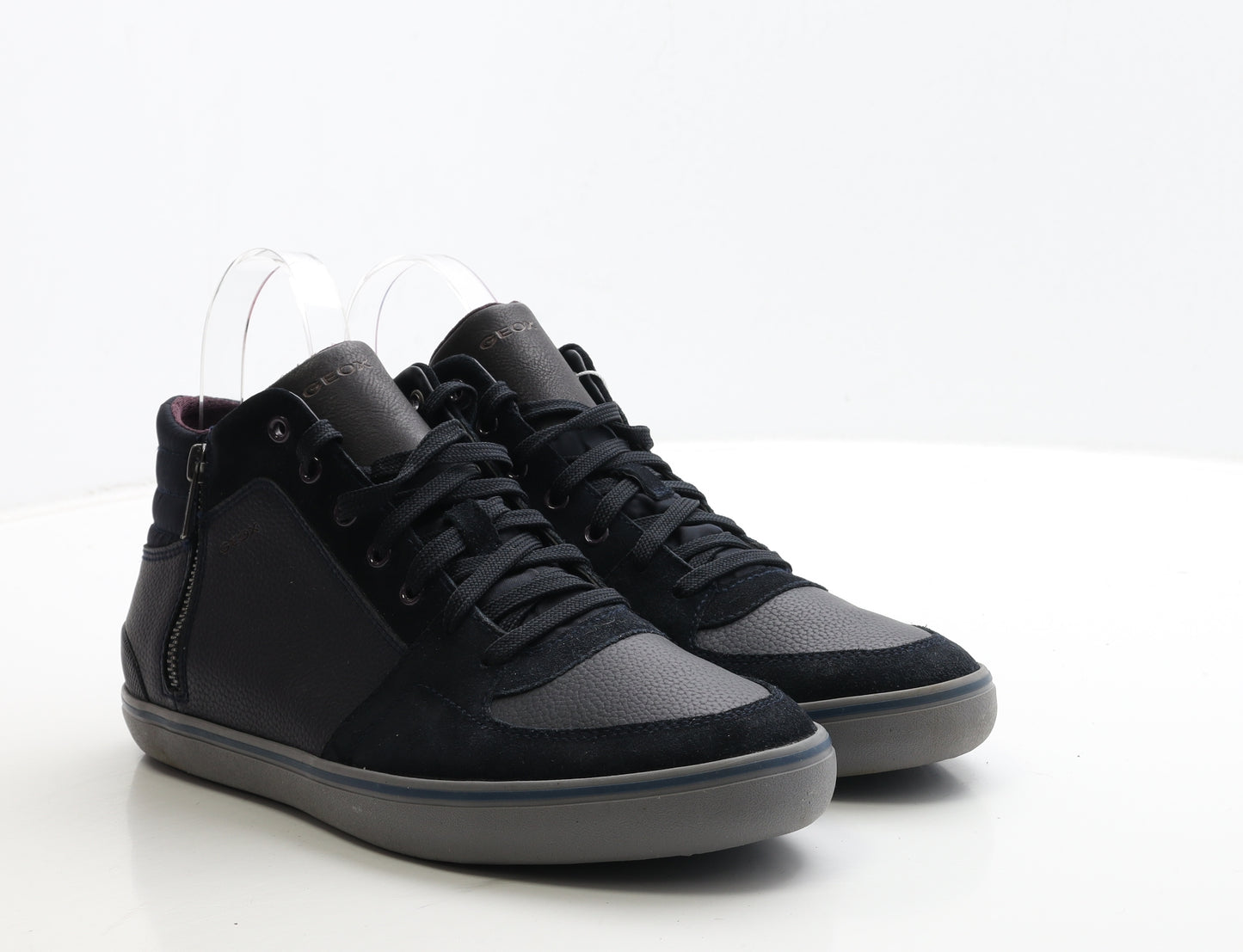 Geox Mens Black Leather Trainer UK 8 42