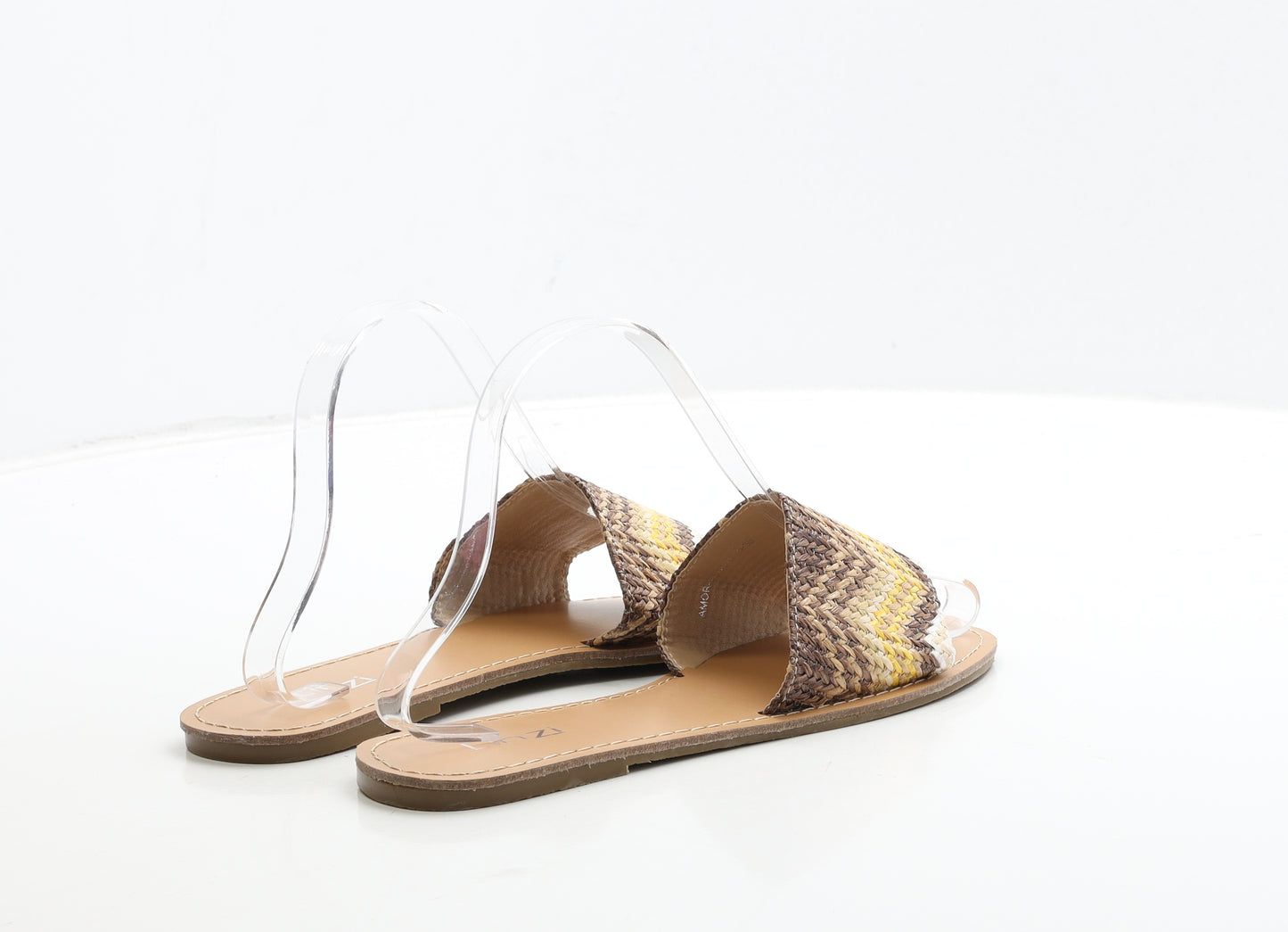 Linzi Womens Brown Geometric Polyester Slip On Sandal UK 5 38