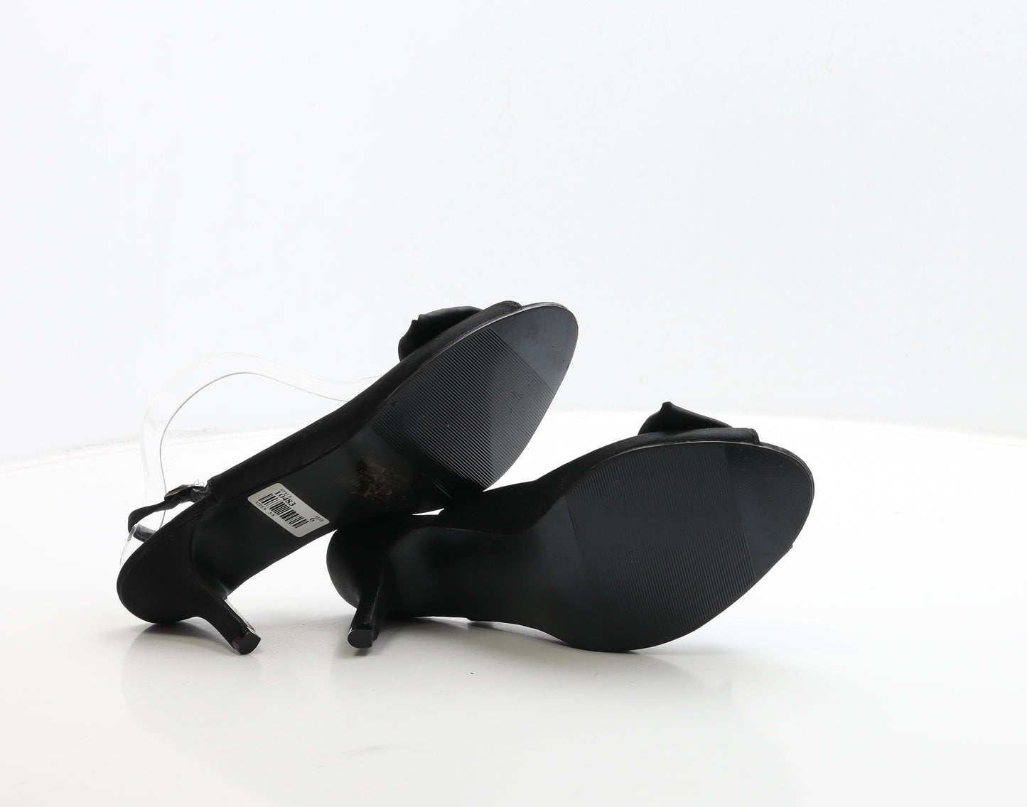 Comfort Plus Womens Black Polyester Slingback Heel UK 6 - Wide Fit