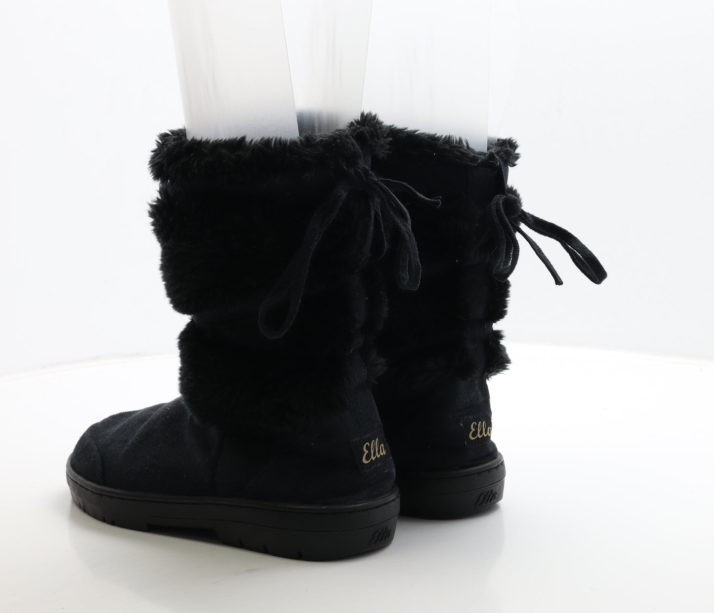 Ella Womens Blue Suede Shearling Style Boot UK 6 39