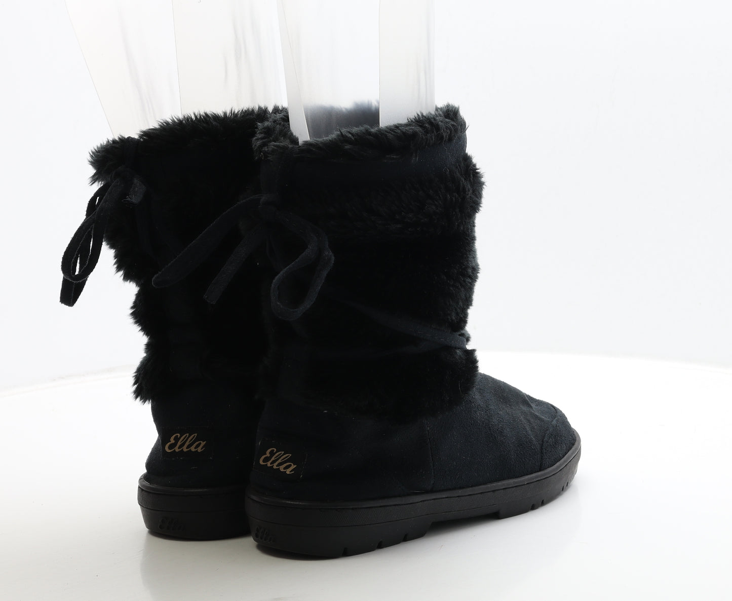 Ella Womens Blue Suede Shearling Style Boot UK 6 39