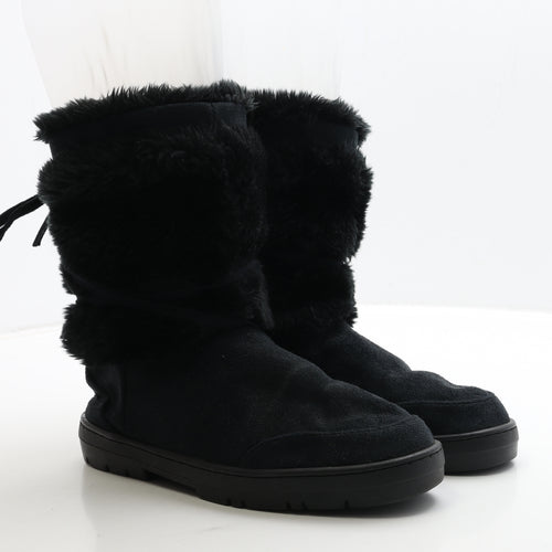 Ella Womens Blue Suede Shearling Style Boot UK 6 39