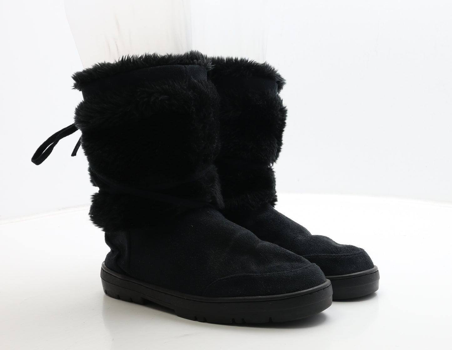 Ella Womens Blue Suede Shearling Style Boot UK 6 39