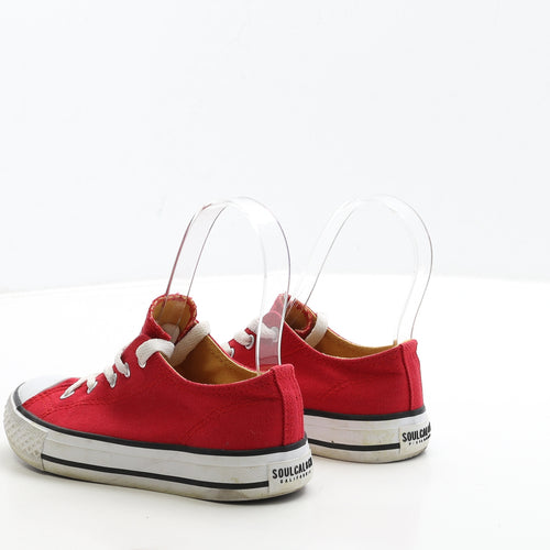 SoulCal&Co Boys Red Fabric Trainer UK 13 31.5