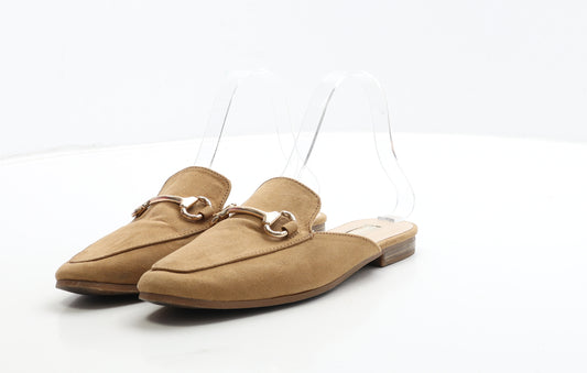 Primark Womens Brown Suede Slip On Flat UK 3 36