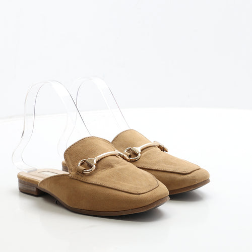 Primark Womens Brown Suede Slip On Flat UK 3 36