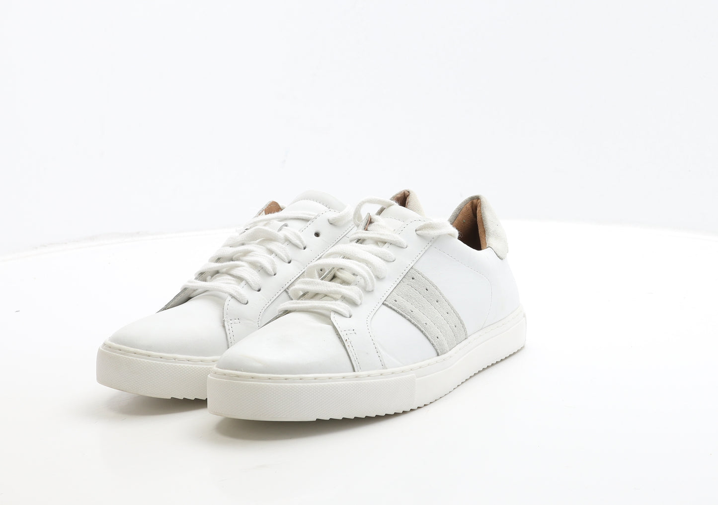 Marks and Spencer Womens White Leather Trainer UK 6.5