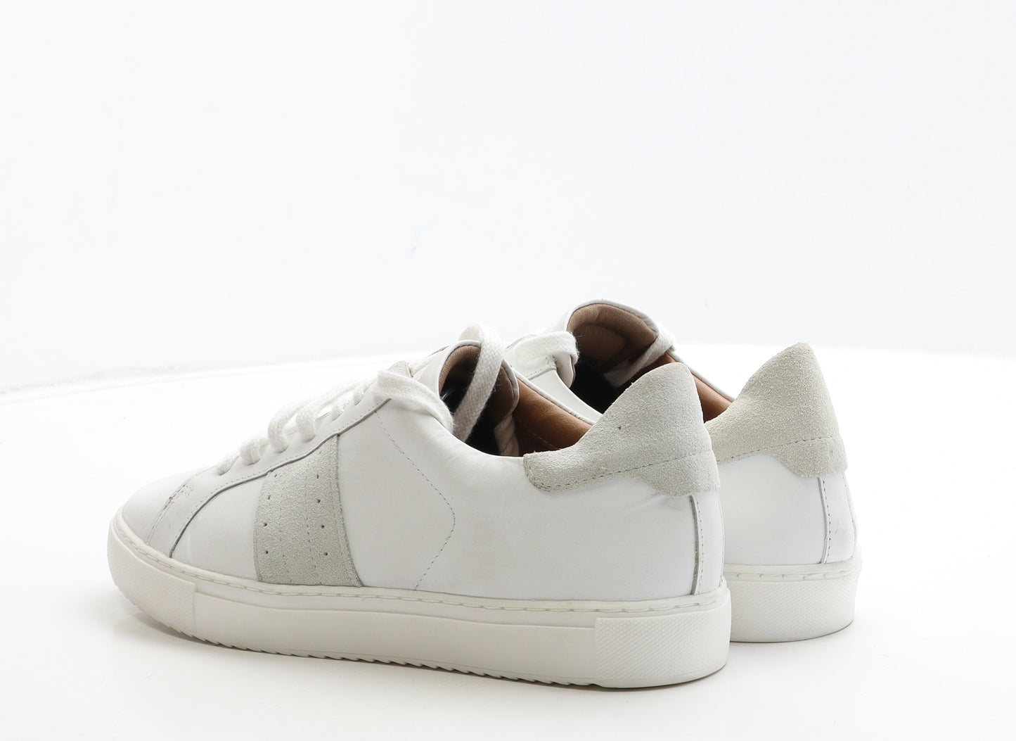 Marks and Spencer Womens White Leather Trainer UK 6.5