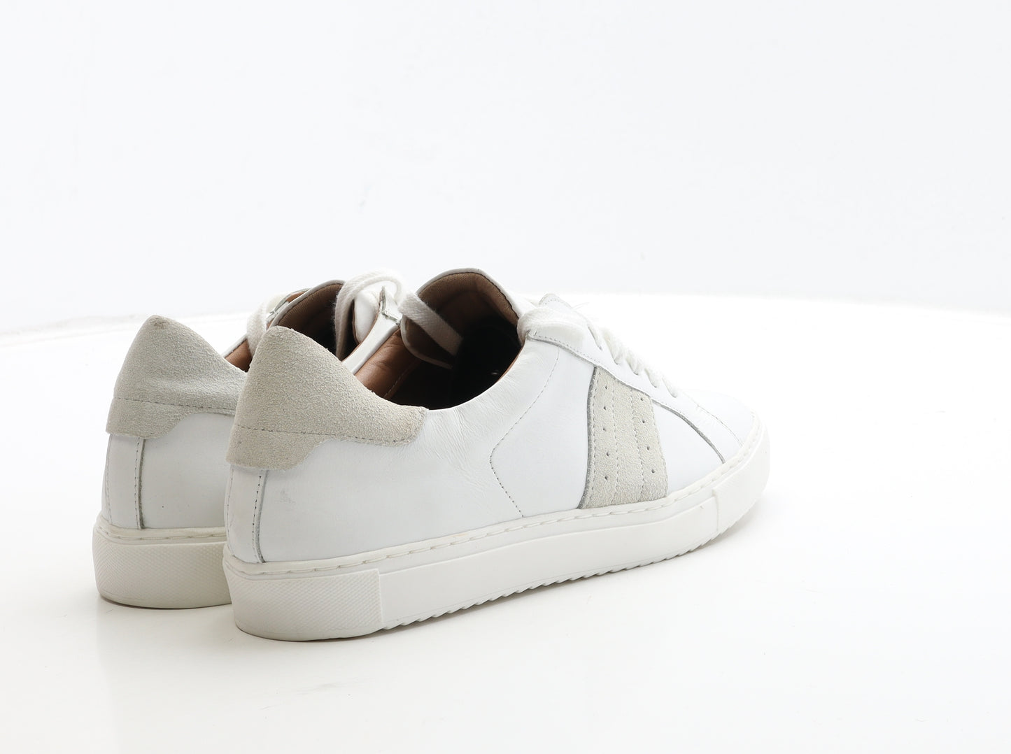Marks and Spencer Womens White Leather Trainer UK 6.5