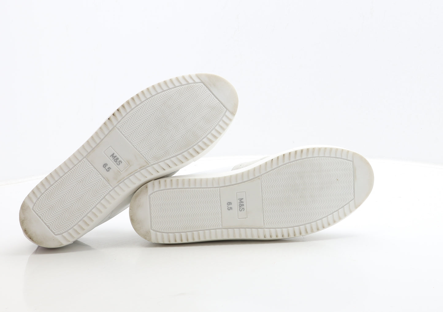 Marks and Spencer Womens White Leather Trainer UK 6.5