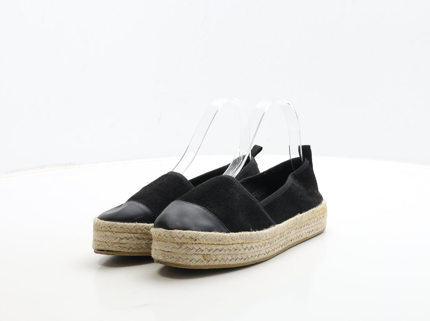 Primark Womens Black Suede Loafer Flat UK 4 37