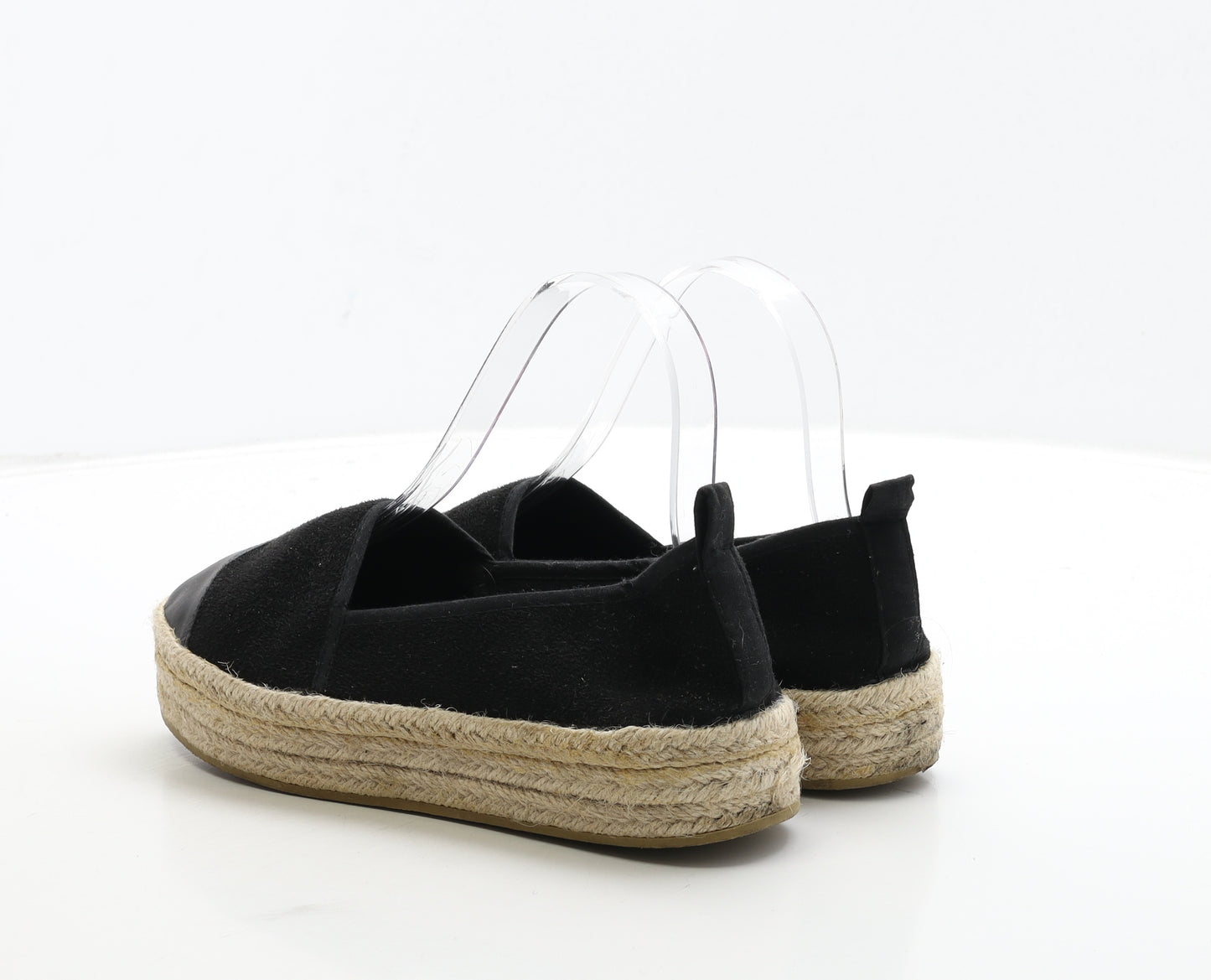 Primark Womens Black Suede Loafer Flat UK 4 37