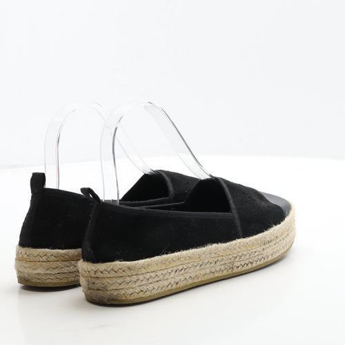 Primark Womens Black Suede Loafer Flat UK 4 37