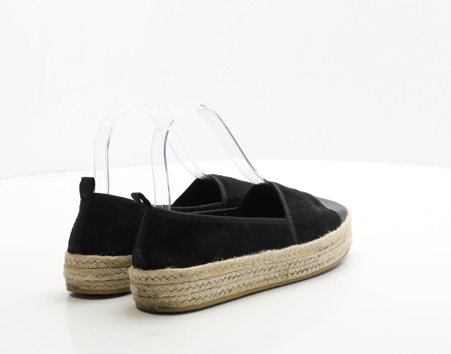 Primark Womens Black Suede Loafer Flat UK 4 37