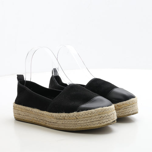 Primark Womens Black Suede Loafer Flat UK 4 37