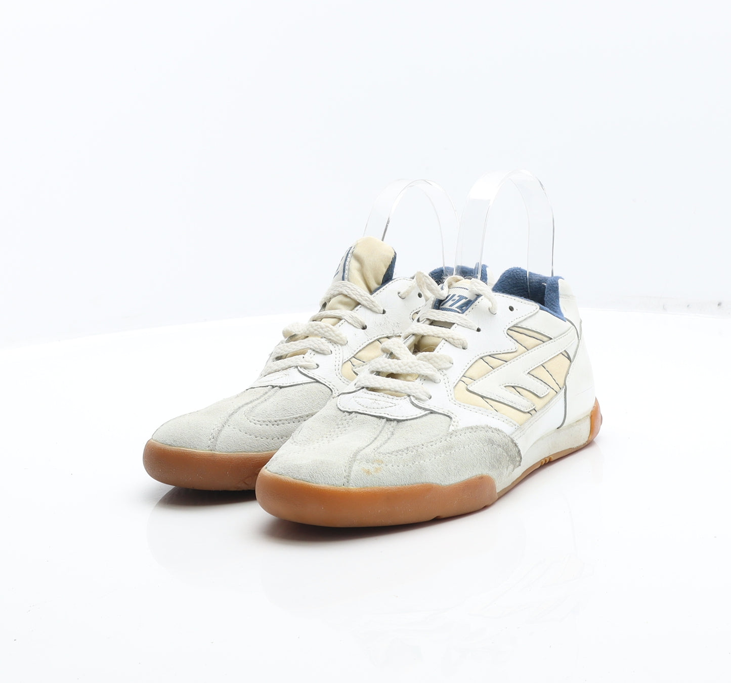 Hi-Tec Mens Beige Leather Trainer UK 6 39 - Gum Sole Trainers