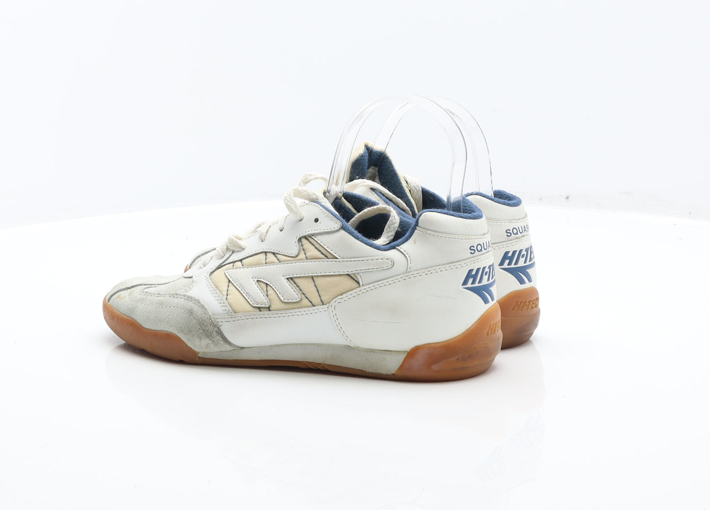 Hi-Tec Mens Beige Leather Trainer UK 6 39 - Gum Sole Trainers