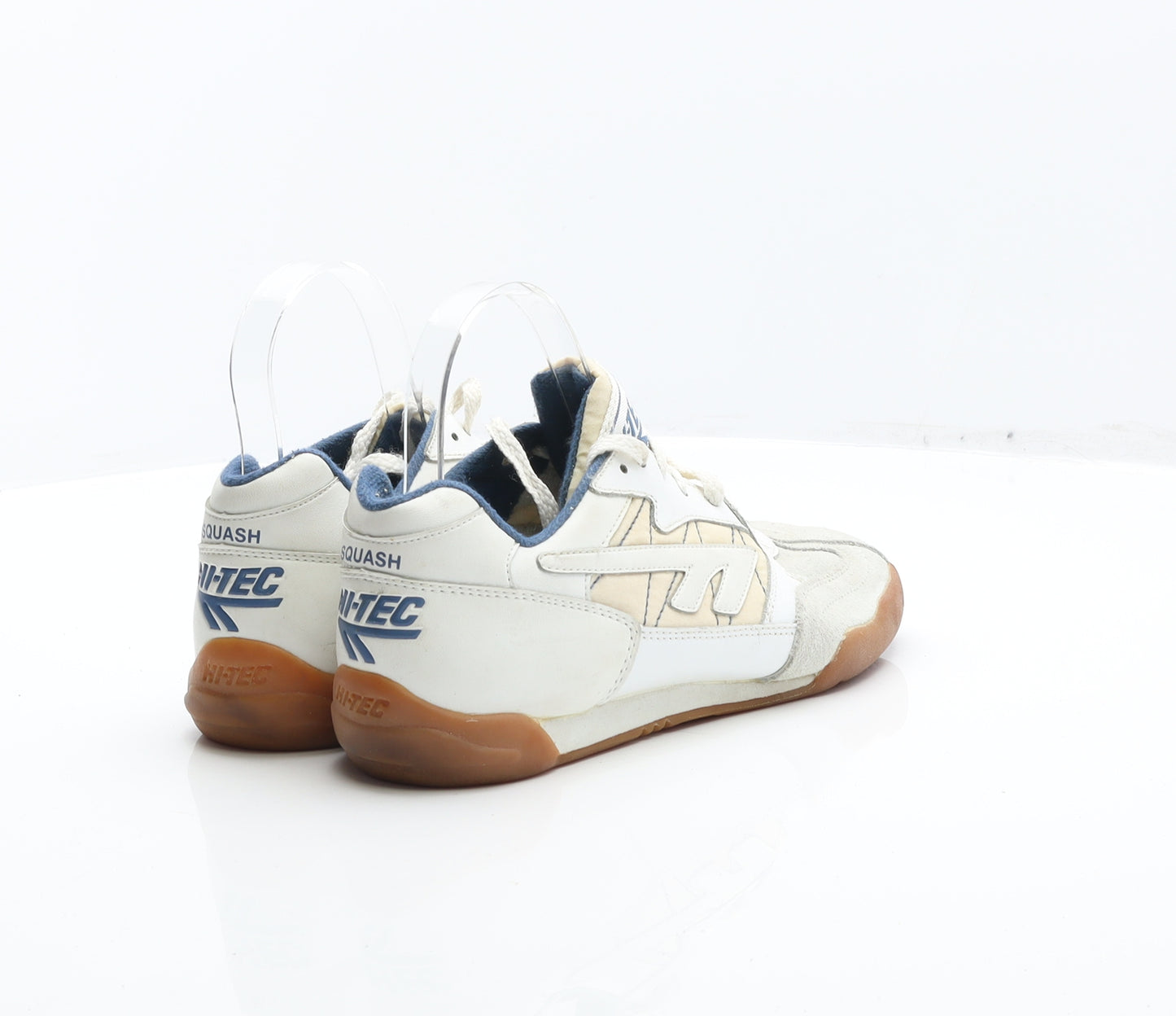 Hi-Tec Mens Beige Leather Trainer UK 6 39 - Gum Sole Trainers