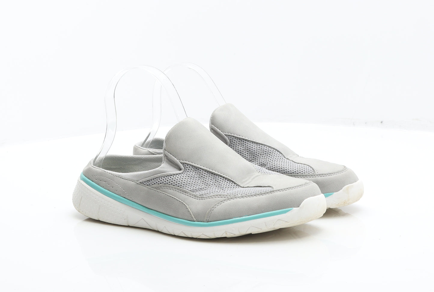 TU Womens Grey Leather Loafer Casual UK 7