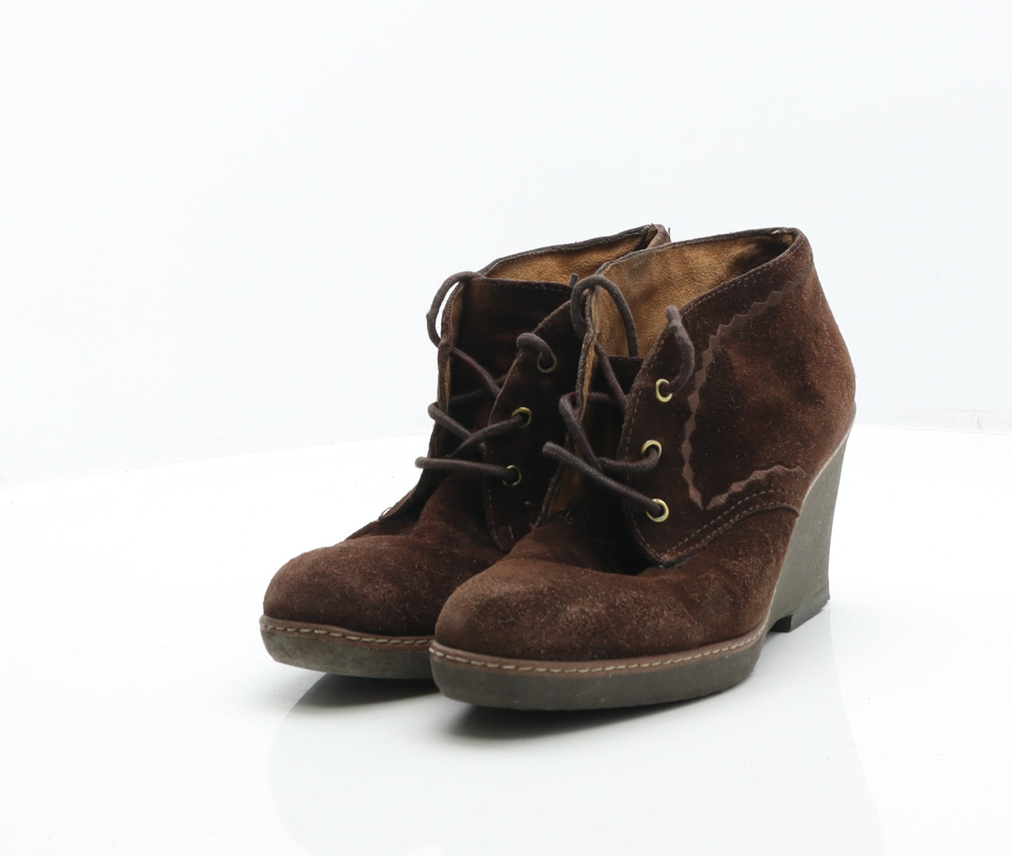 Naturalizer Womens Brown Leather Bootie Boot UK 8