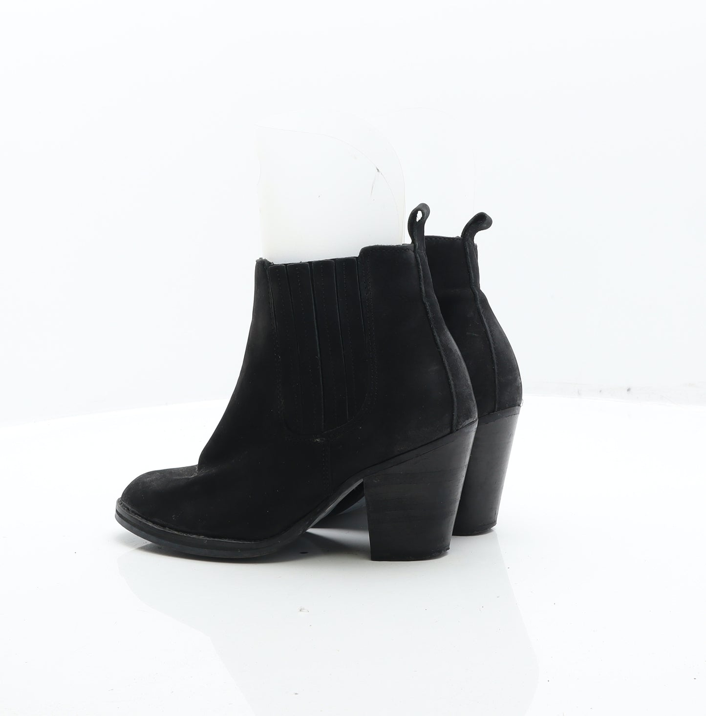 Topshop Womens Black Leather Bootie Boot UK 3 36