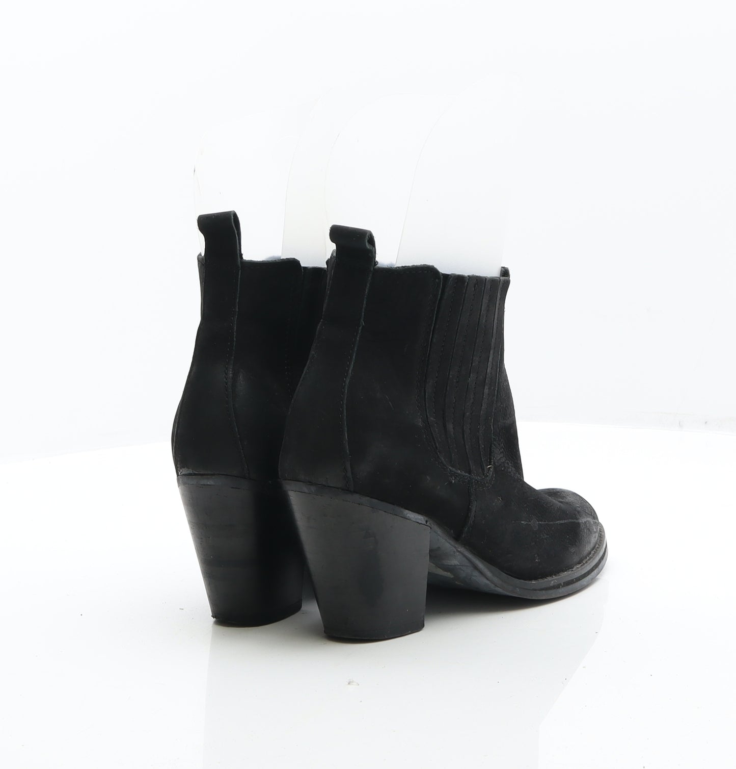 Topshop Womens Black Leather Bootie Boot UK 3 36