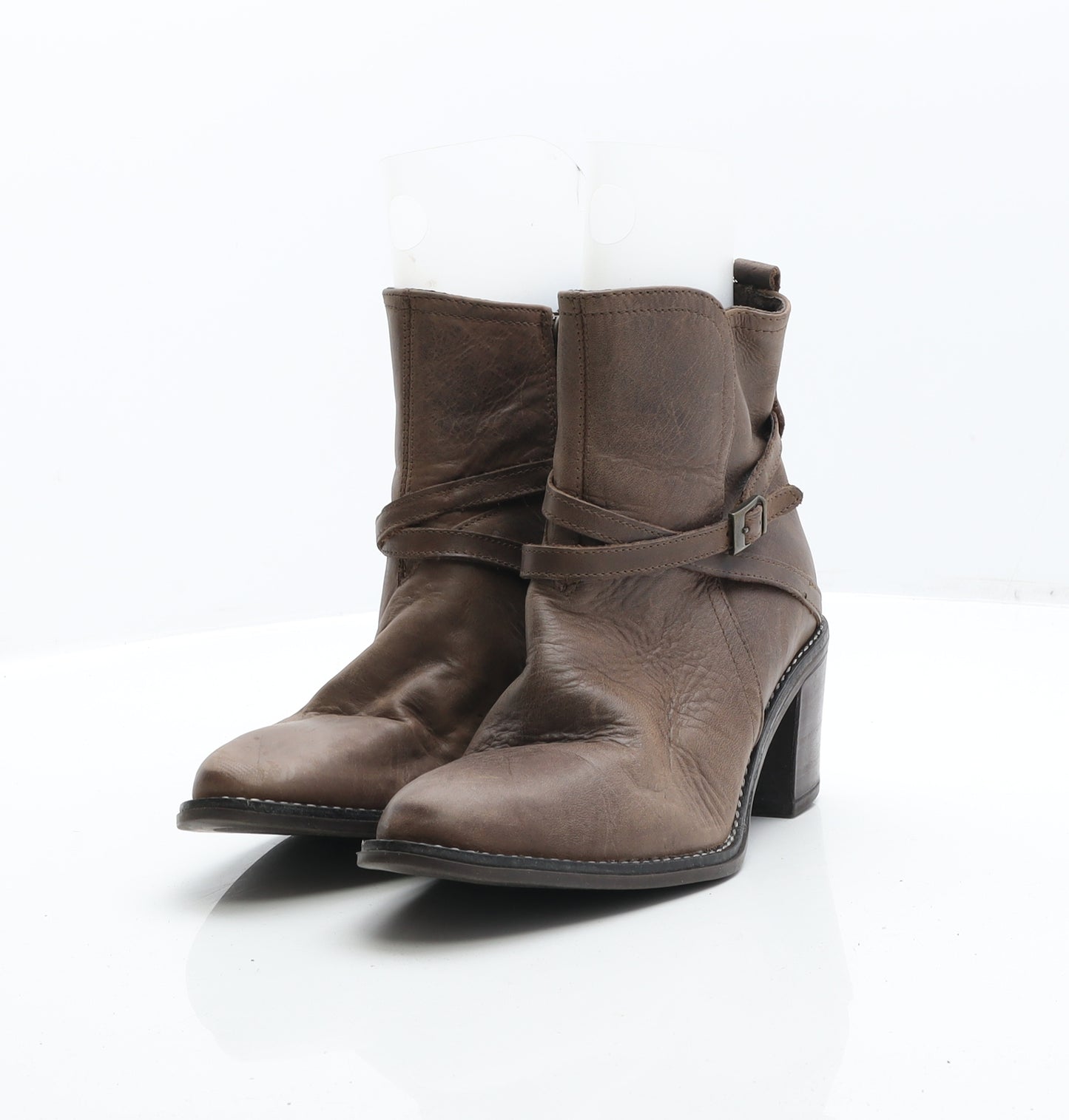 Faith Womens Brown Leather Cowboy Boot UK 4 37