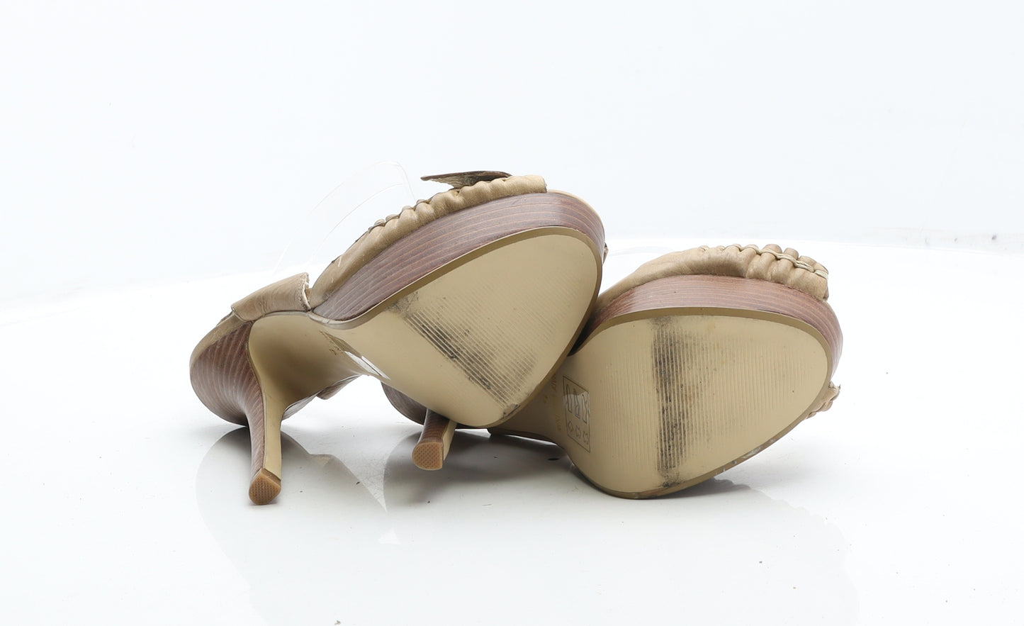 ASOS Womens Brown Leather Platform Heel UK 5 38