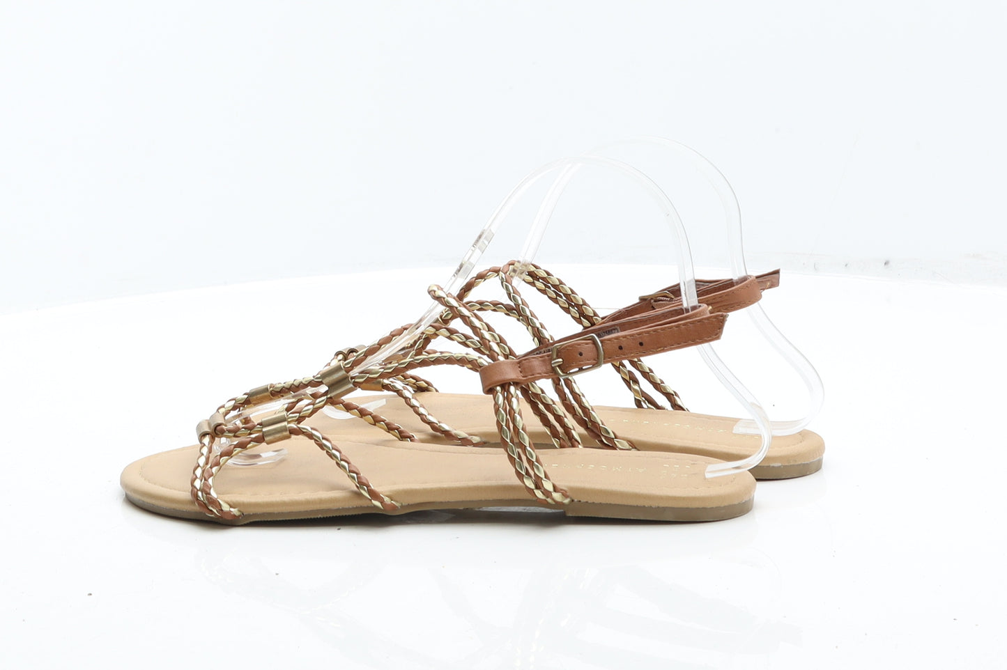 Atmosphere Womens Brown Leather Strappy Sandal UK 7 40