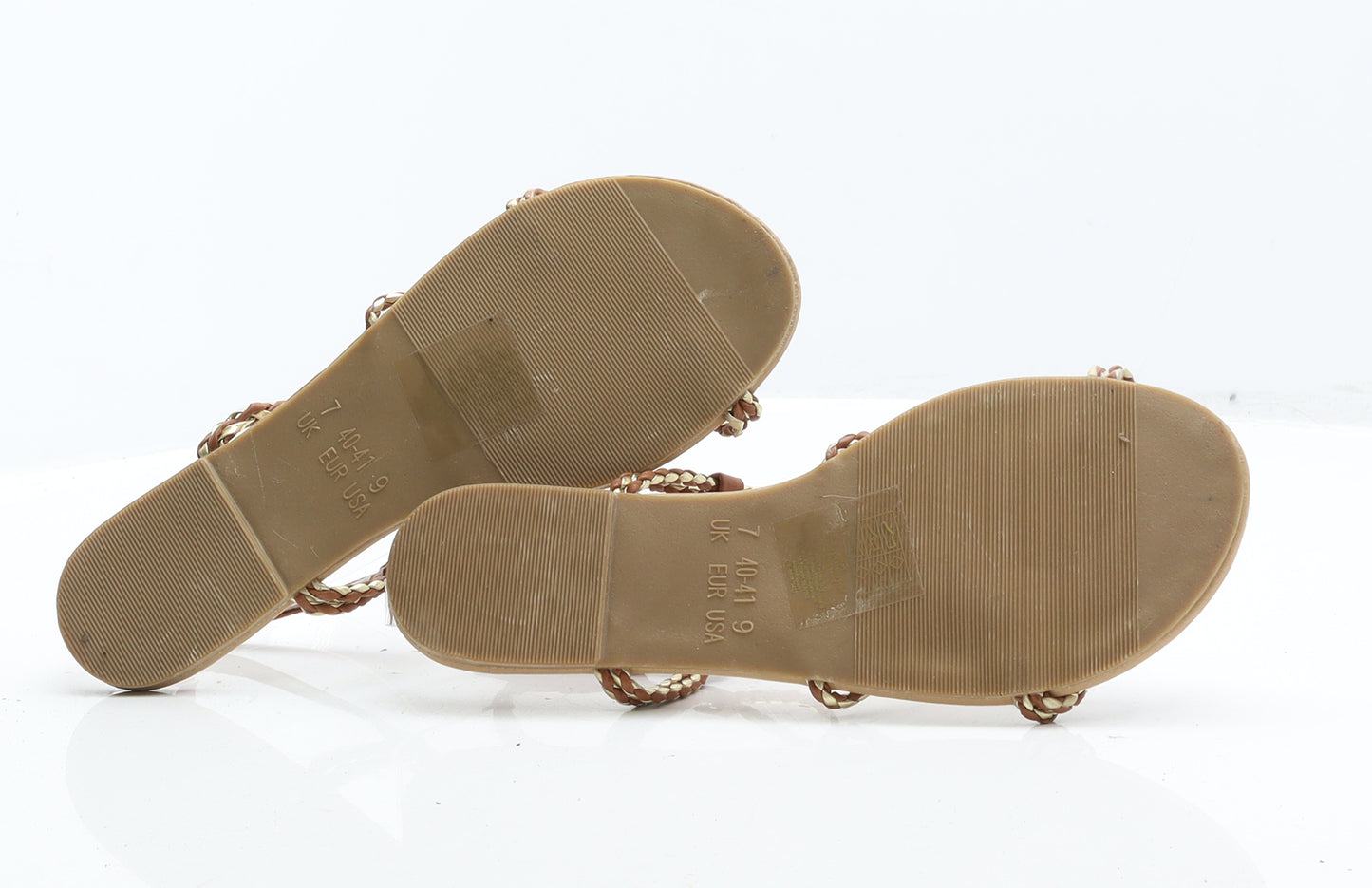 Atmosphere Womens Brown Leather Strappy Sandal UK 7 40