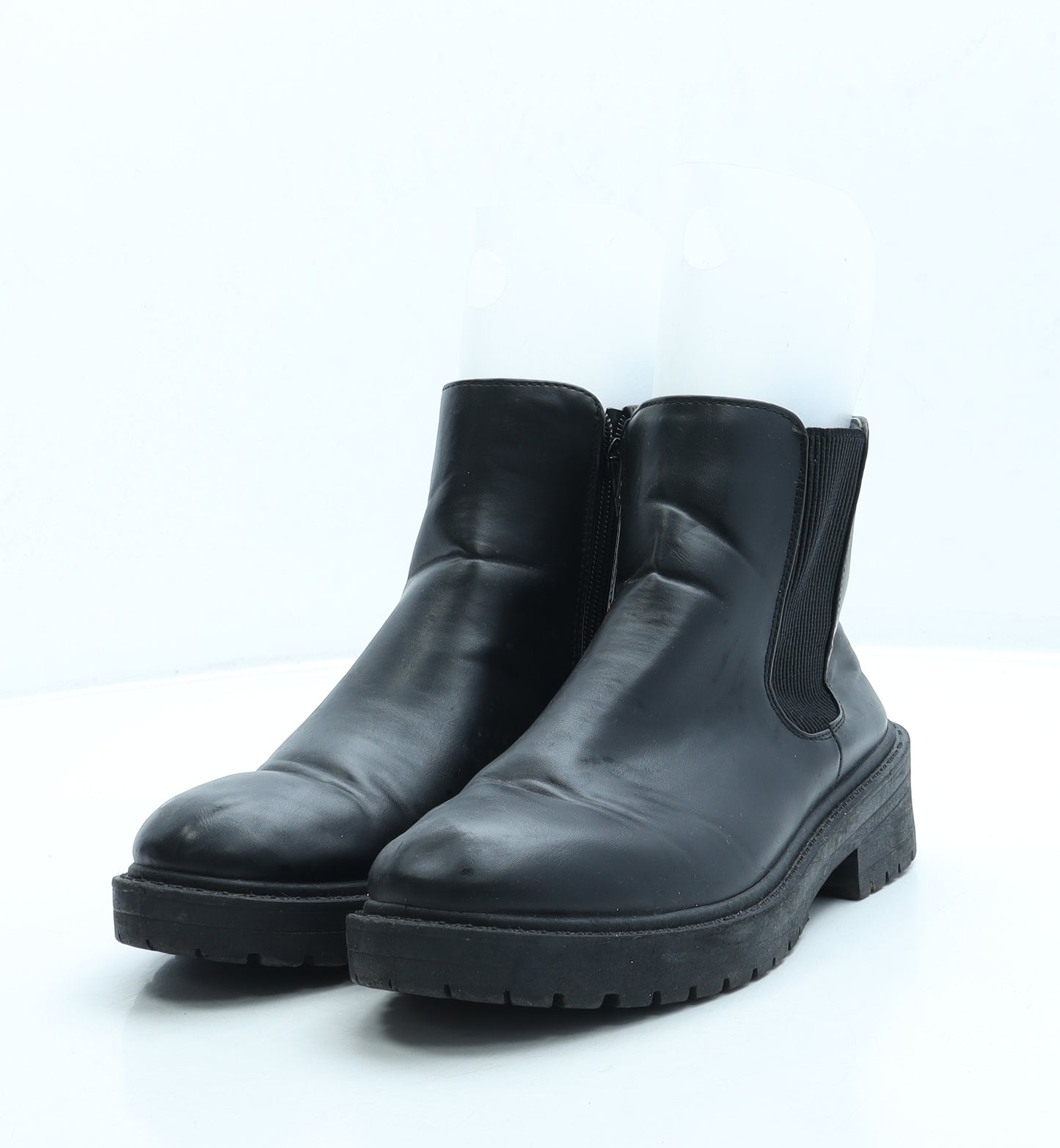 New Look Womens Black Leather Chelsea Boot UK 6 39