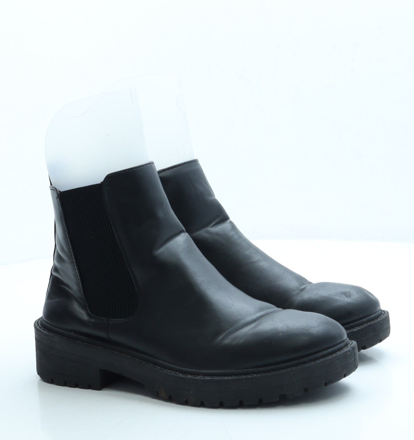New Look Womens Black Leather Chelsea Boot UK 6 39