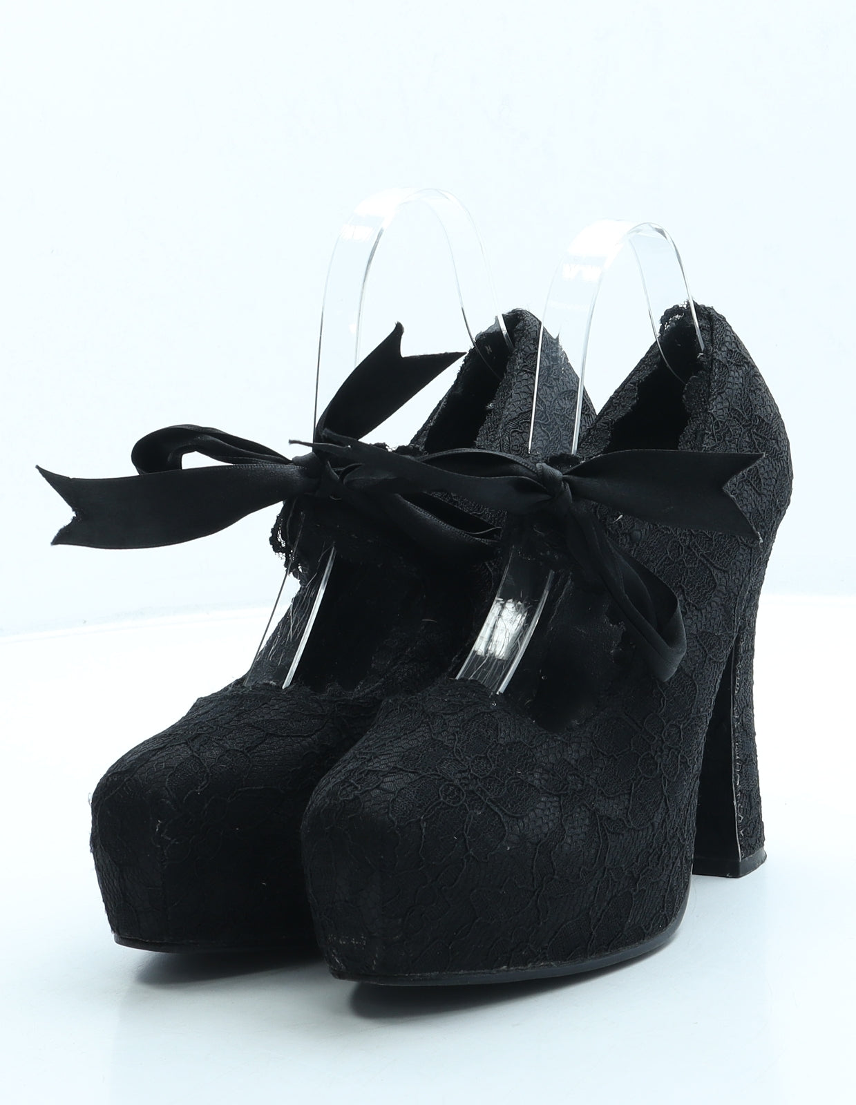 Demonia Womens Black Polyester Court Heel UK 9 US 11