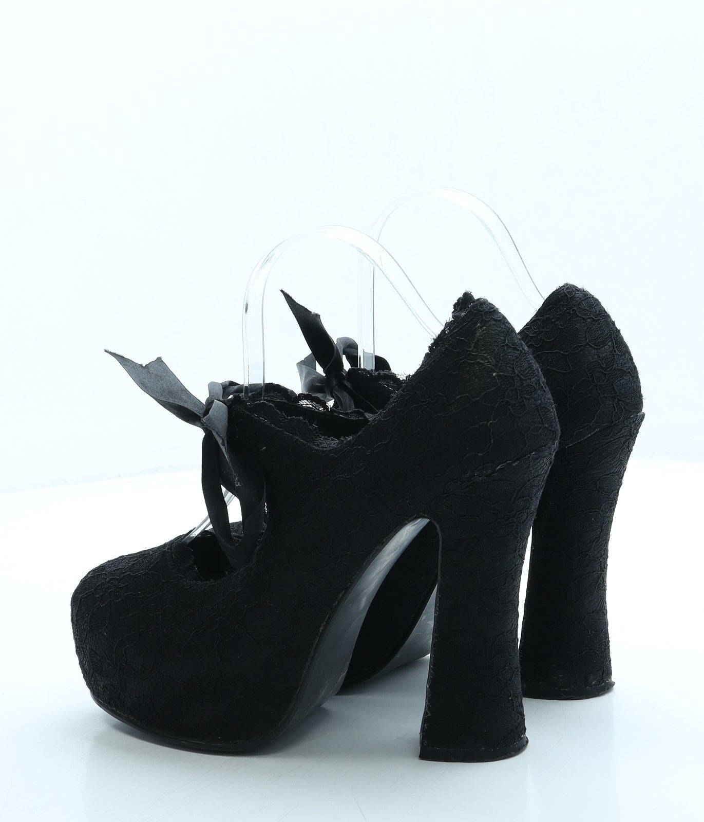 Demonia Womens Black Polyester Court Heel UK 9 US 11