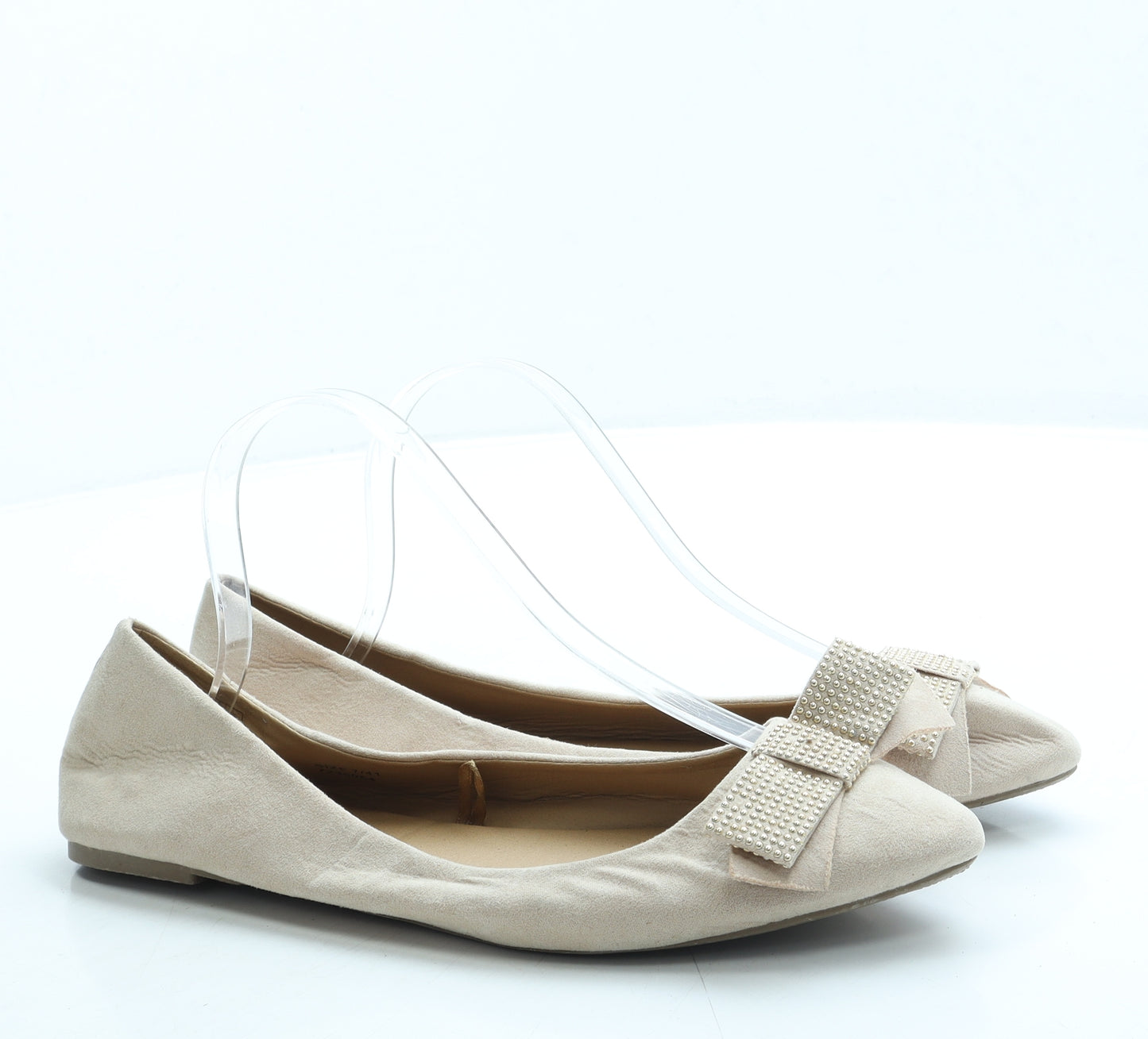 Atmosphere Womens Beige Suede Ballet Flat UK 7 41