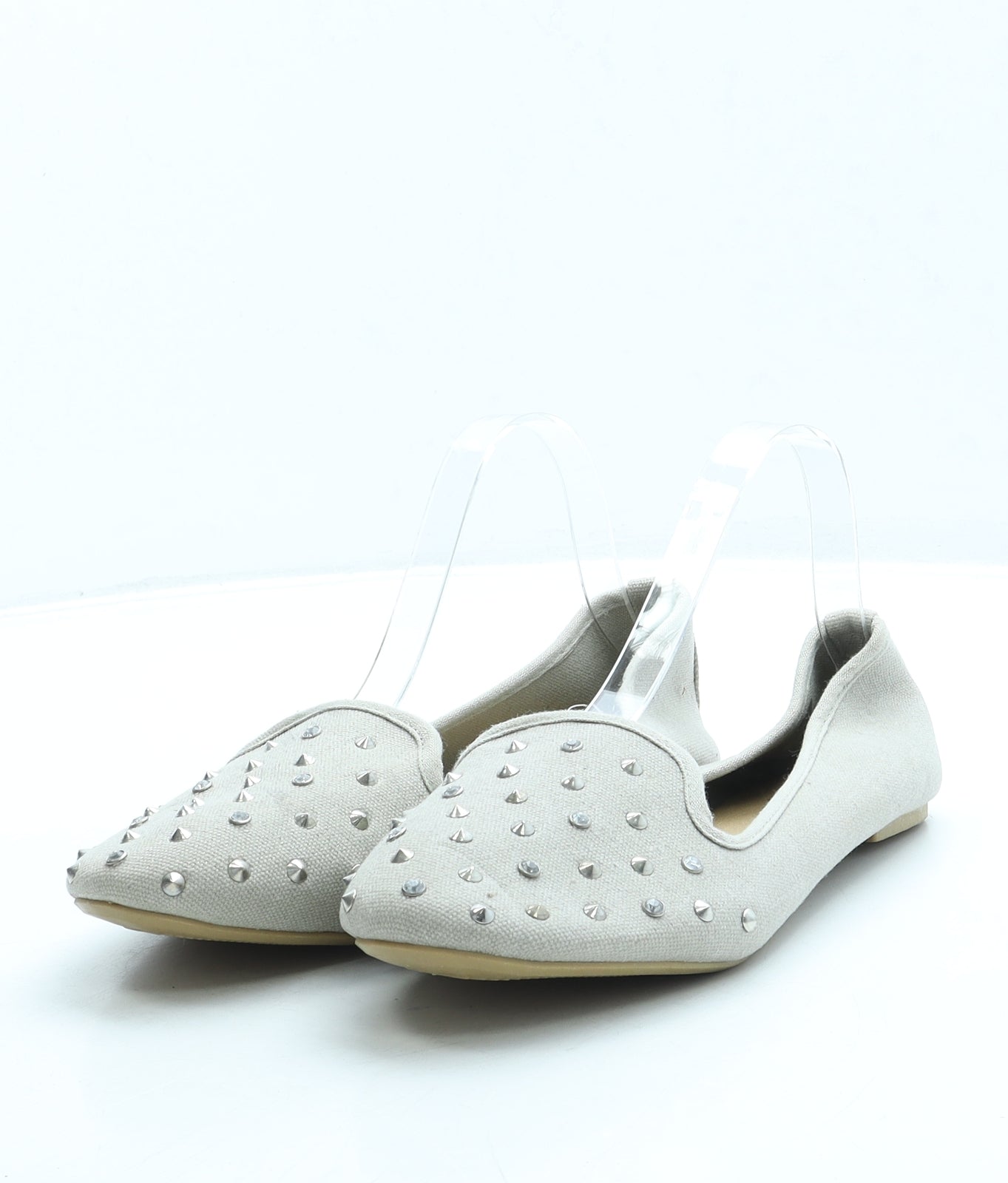Atmosphere Womens Beige Polyester Flat UK 7 41