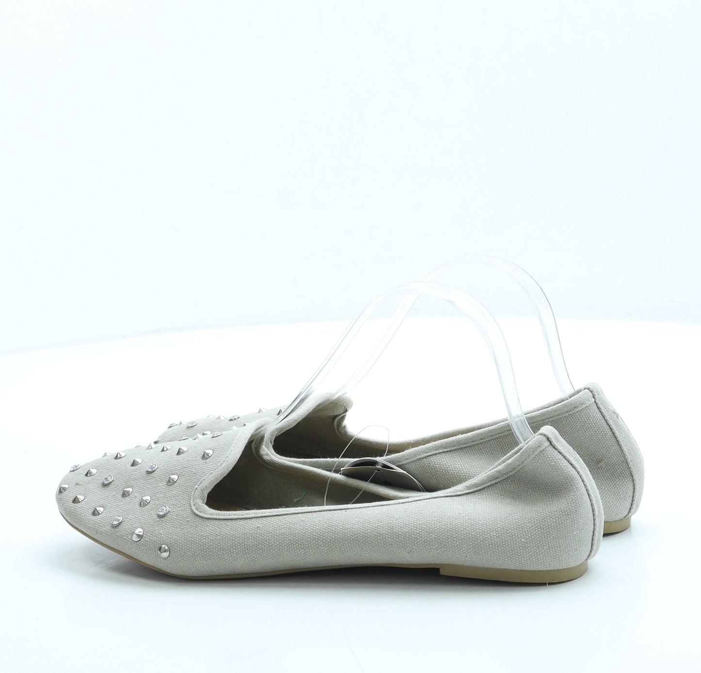 Atmosphere Womens Beige Polyester Flat UK 7 41