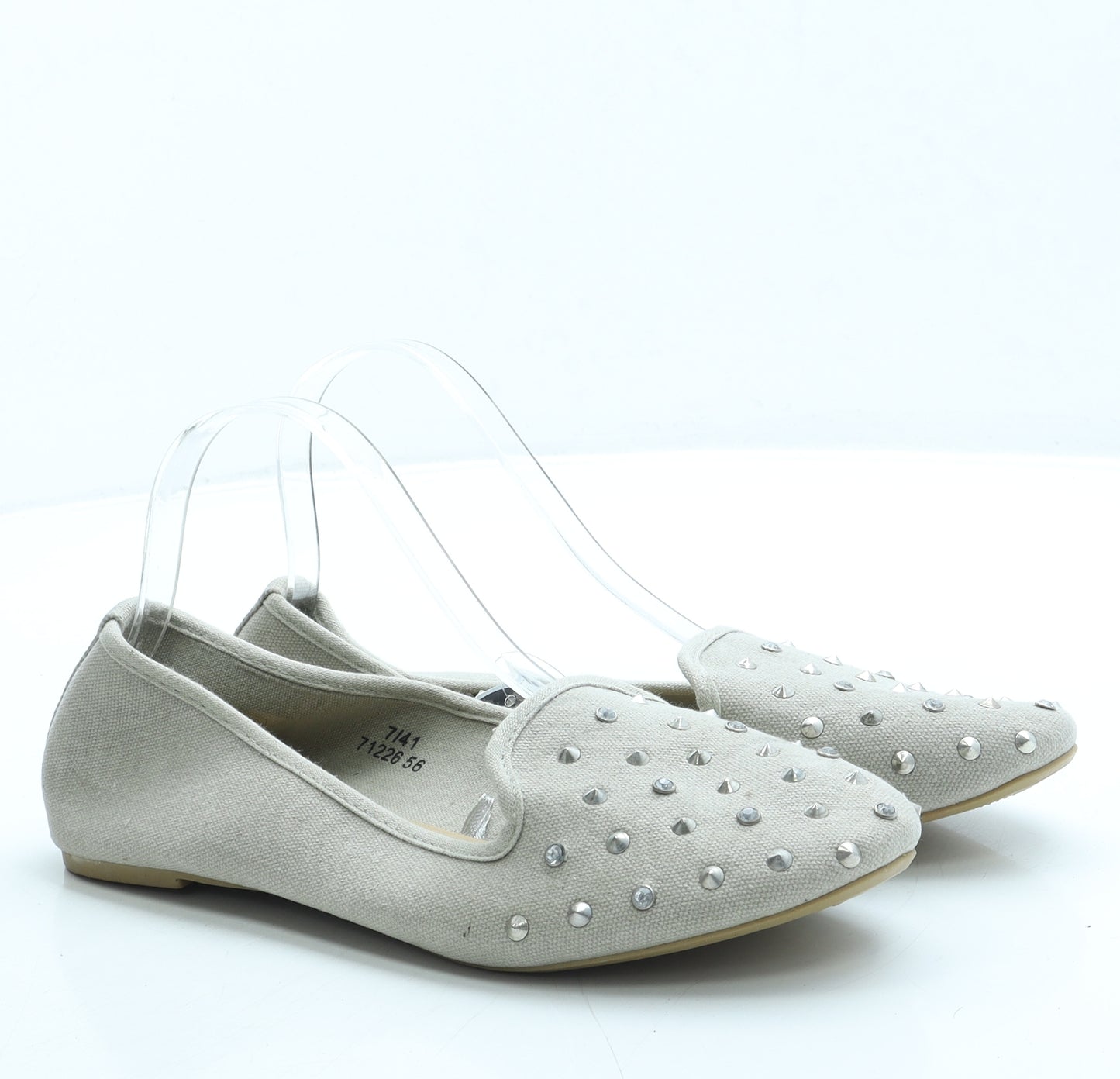 Atmosphere Womens Beige Polyester Flat UK 7 41