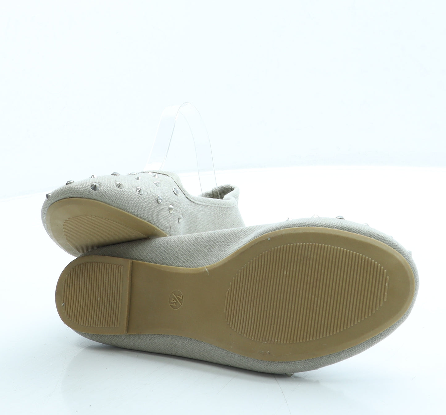 Atmosphere Womens Beige Polyester Flat UK 7 41