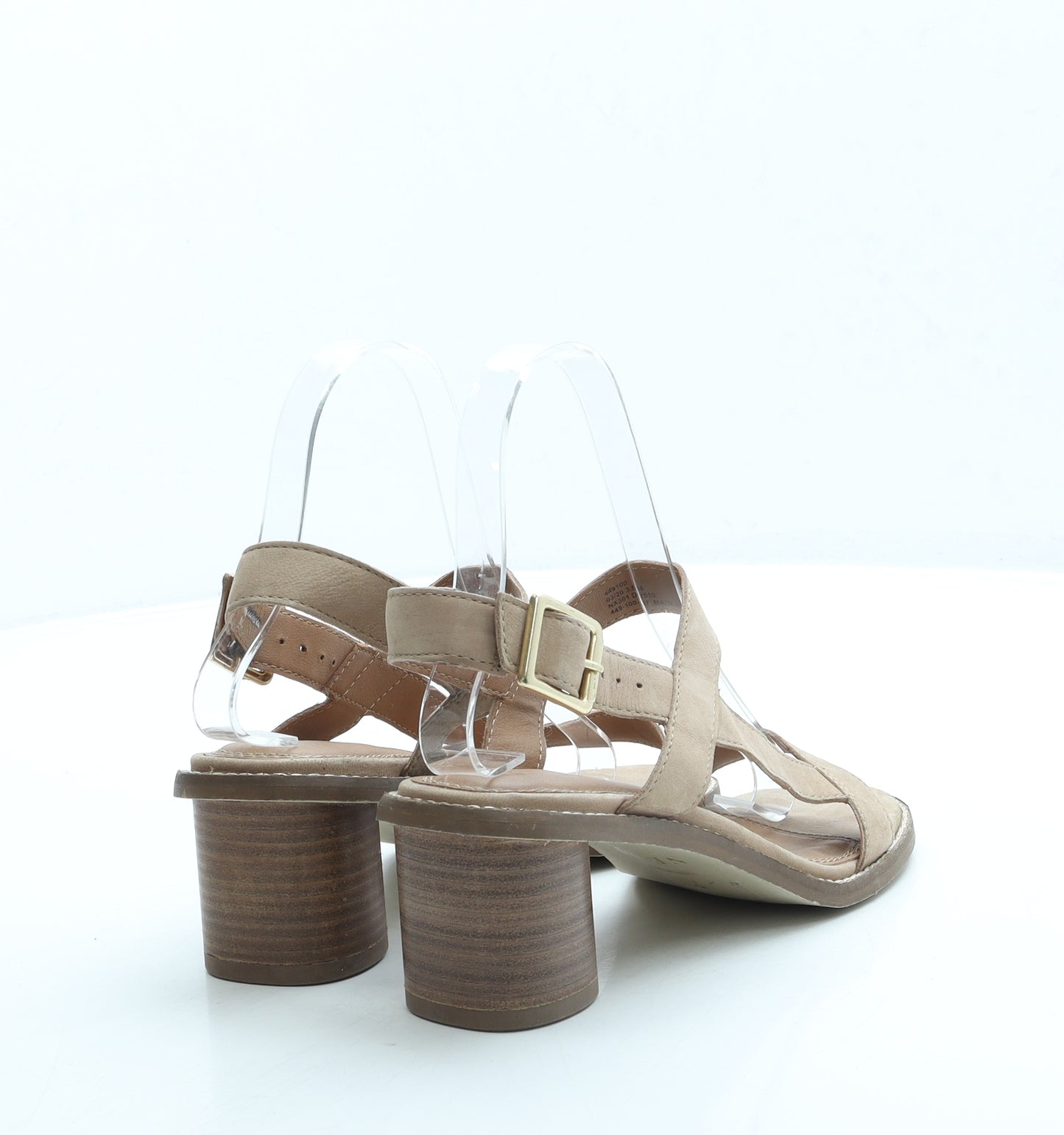 NEXT Womens Beige Leather Strappy Heel UK 3.5 36