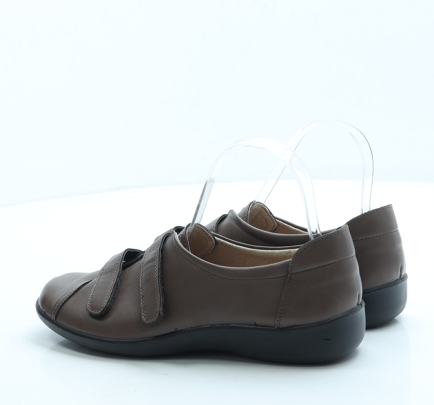 Cushion Walk Womens Brown Leather Trainer UK 5
