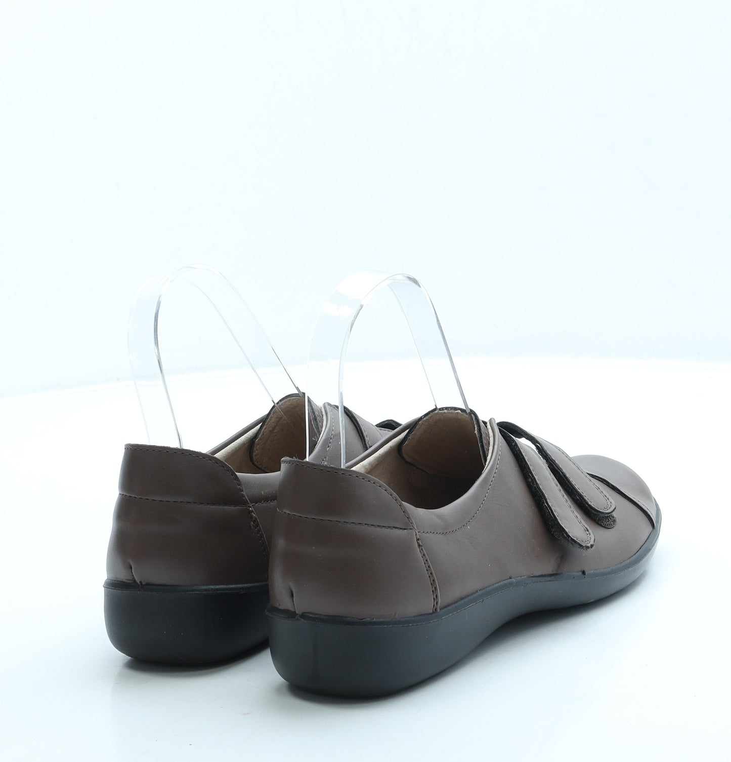Cushion Walk Womens Brown Leather Trainer UK 5
