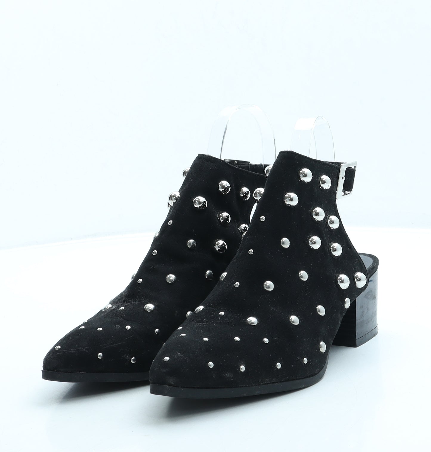 Primark Womens Black Suede Bootie Boot UK 7 40 US 9