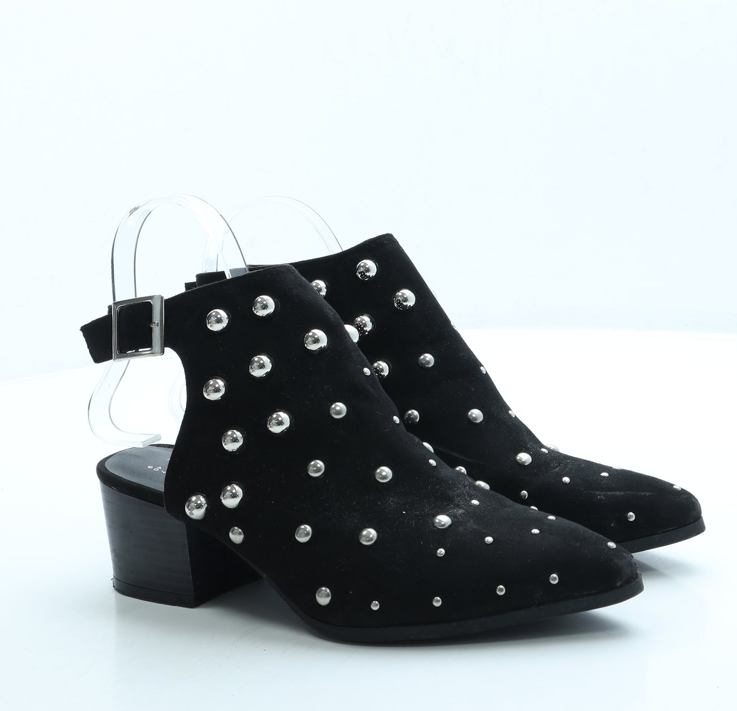 Primark Womens Black Suede Bootie Boot UK 7 40 US 9