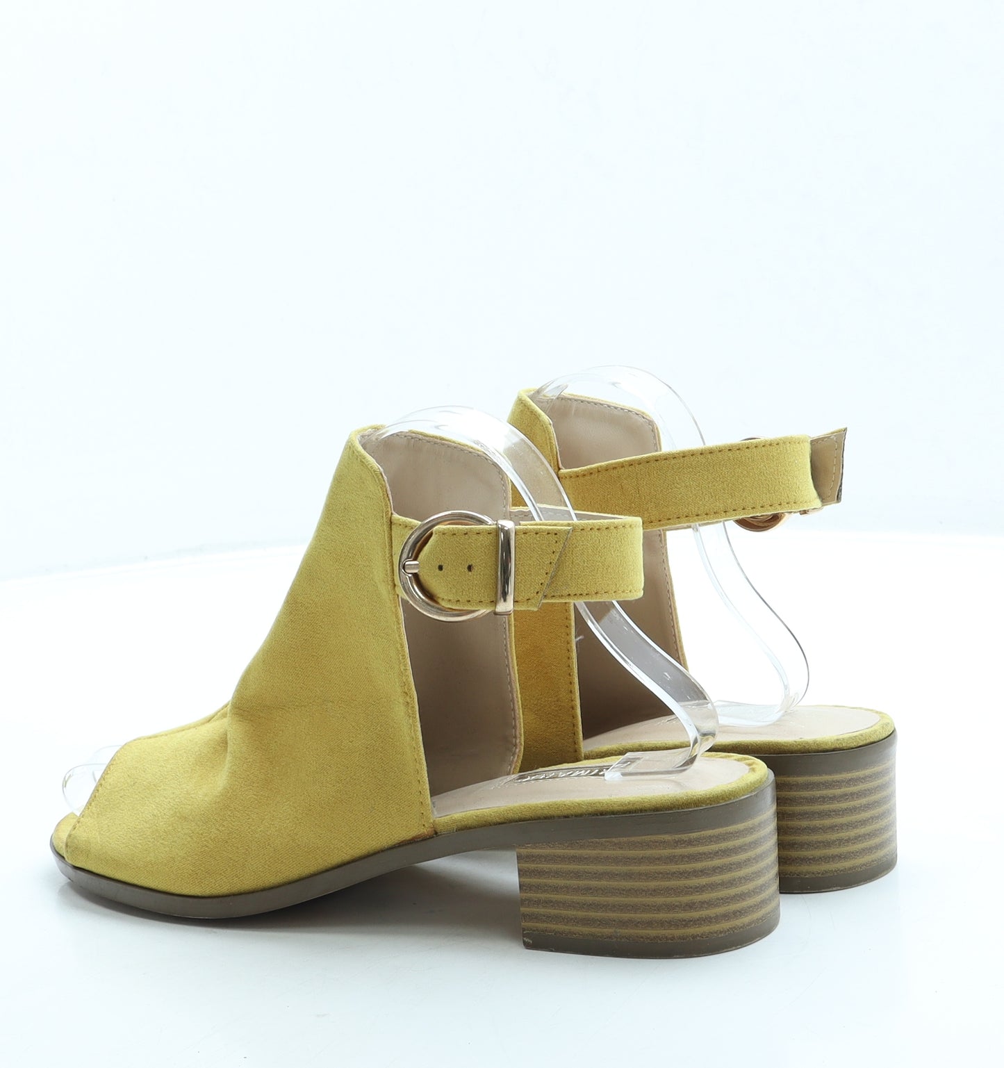 Primark Womens Yellow Suede Slingback Flat UK 4 37 US 6