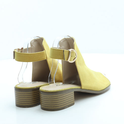 Primark Womens Yellow Suede Slingback Flat UK 4 37 US 6