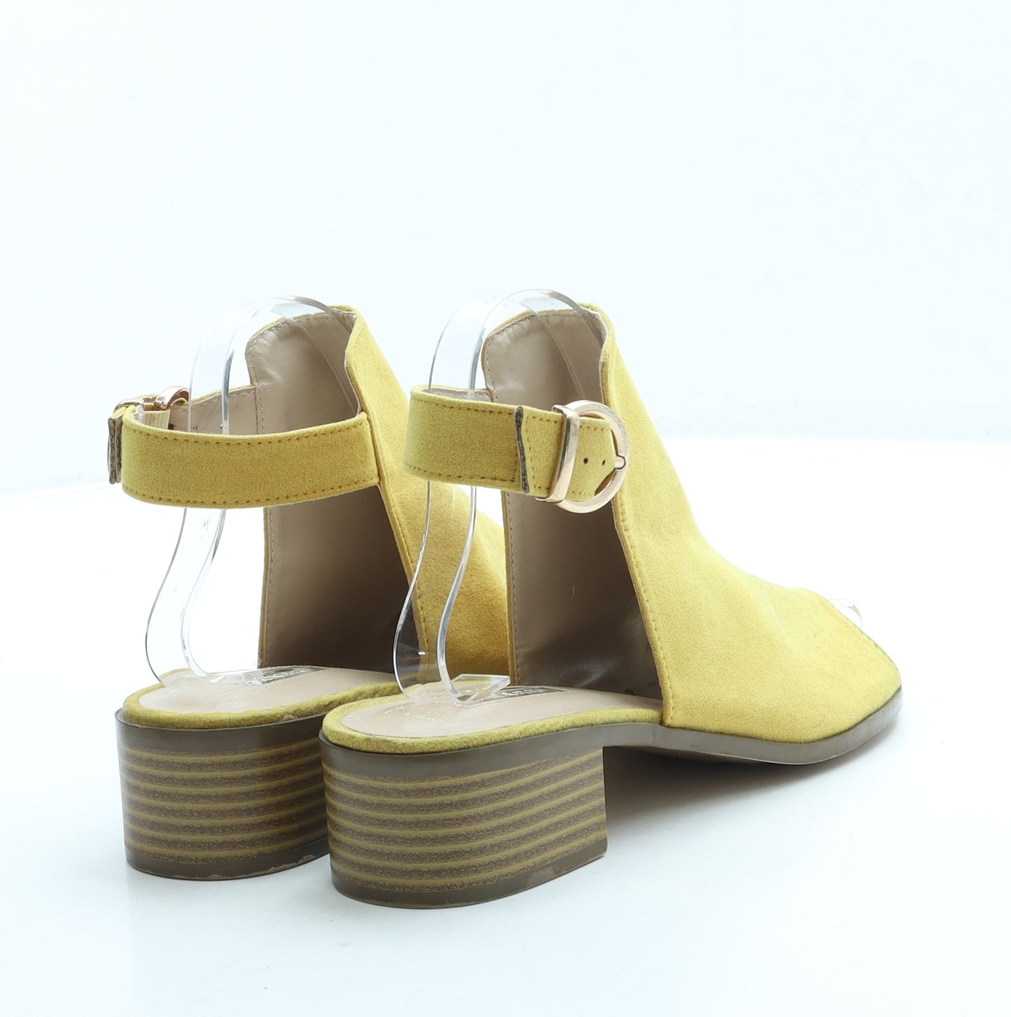 Primark Womens Yellow Suede Slingback Flat UK 4 37 US 6