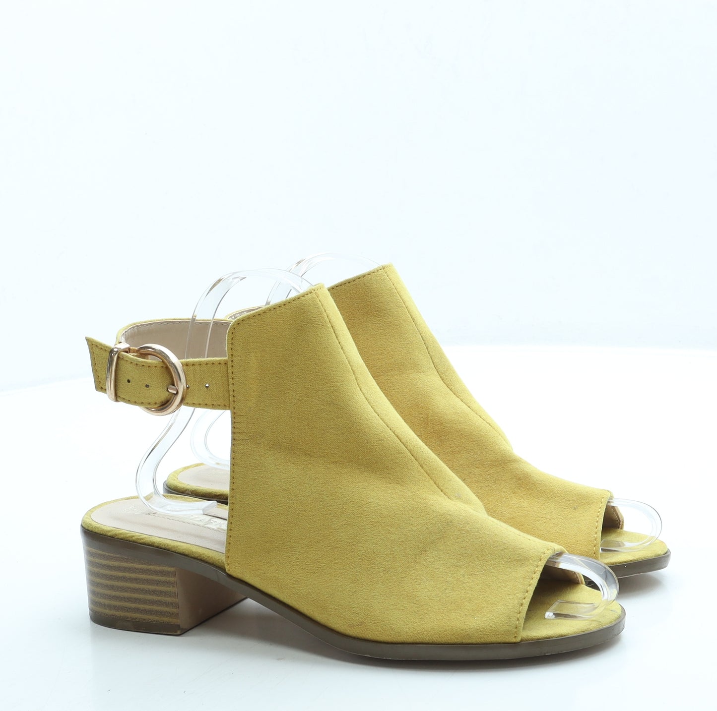 Primark Womens Yellow Suede Slingback Flat UK 4 37 US 6