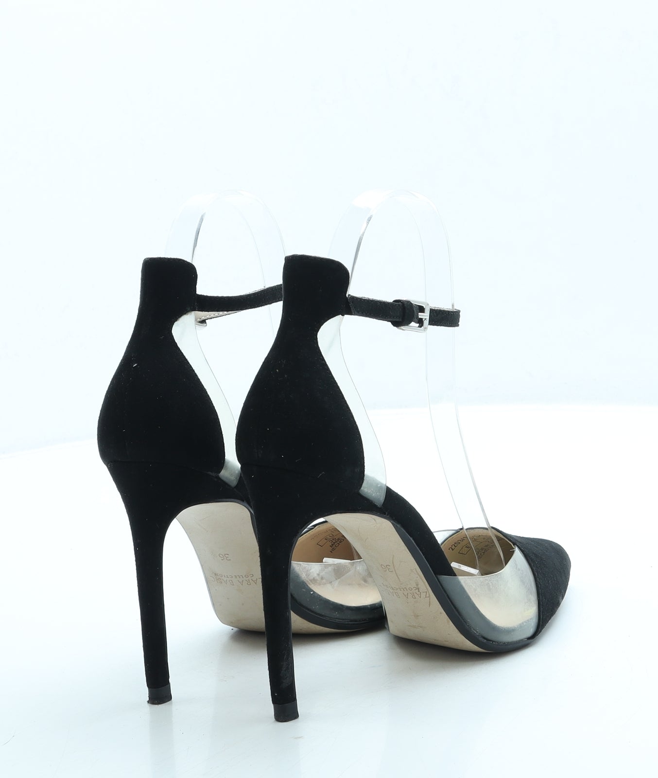 Zara Womens Black Polyester Court Heel UK 3 36